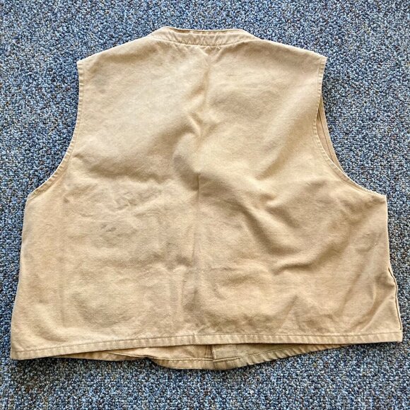 Vintage Hunting Vest Tan Canvas Shotgun Upland Bird Hunting - Picture 7 of 7